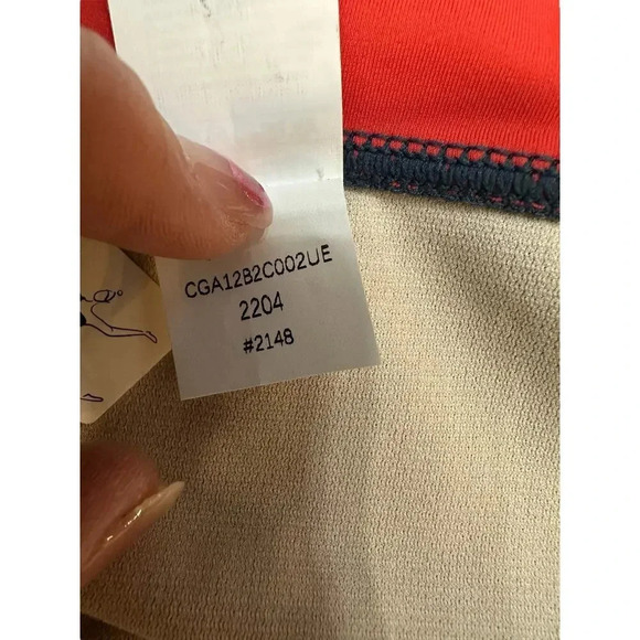 Cupshe Women's Blue & Red Banded High Waist Bikini Bottom Plus Size 3X - Picture 7 of 8